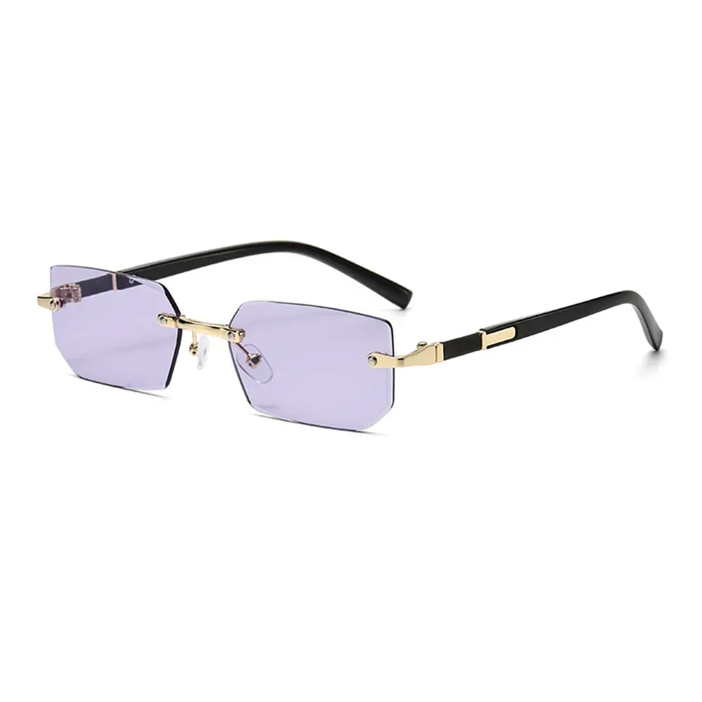 Lunettes de Soleil Rectangle Sans Monture - Protection UV400