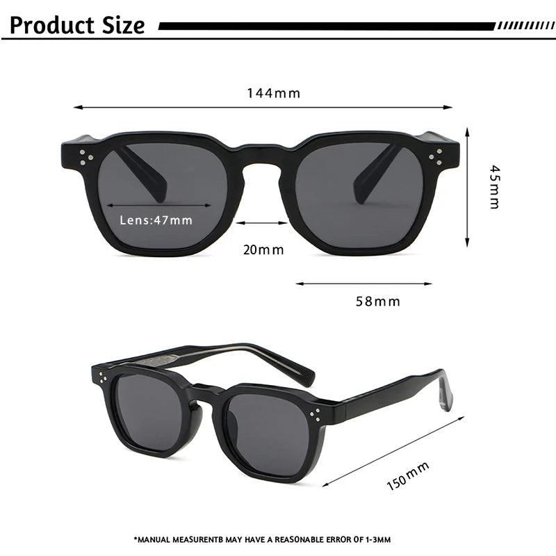 Lunettes de Soleil Carrées CATERSIDE - Design Personnalisé UV400